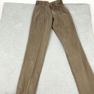 Bills Khakis Pants Mens 32x38 Brown Sierra Twill Classic Pleated Chino Made USA